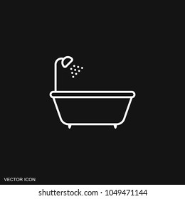 Bathtub icon vector.