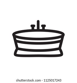 Bathtub icon. Vector icon.