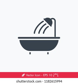 Bathtub Icon / Vector