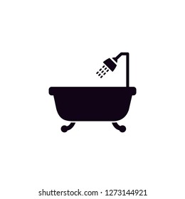 bathtub icon vector 