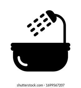 bathtub icon vector for any purposes on white background