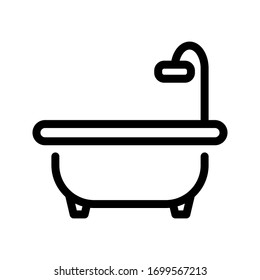 Vektorillustration von Badewanne auf weißem Hintergrund