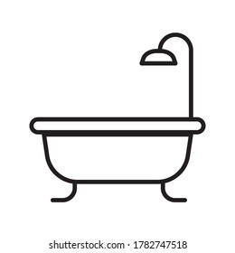 bathtub icon vector for any purposes on white background