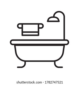 Badewanne, Symbol, Vektorgrafik für beliebige Zwecke auf weißem Hintergrund