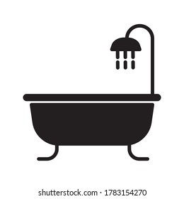 bathtub icon vector for any purposes on white background