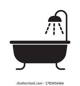 bathtub icon vector for any purposes on white background