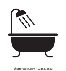 vector de icono de bañera para cualquier propósito sobre fondo blanco