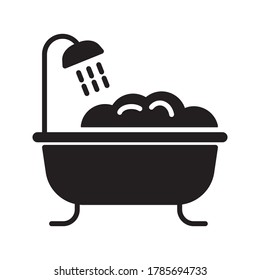 vector de icono de bañera para cualquier propósito sobre fondo blanco