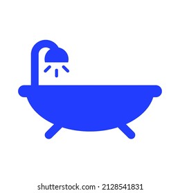 bathtub icon vector bathroom illustration