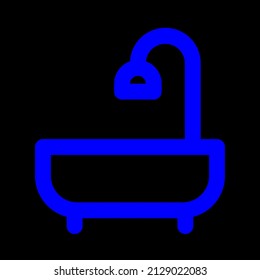 bathtub icon vector bathroom illustration