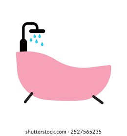 ícone banheira vetor cor editável