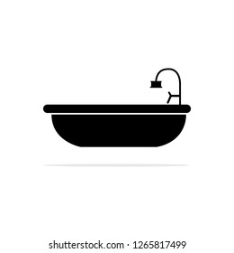 bathtub Icon. Vector concept illustration for design.
