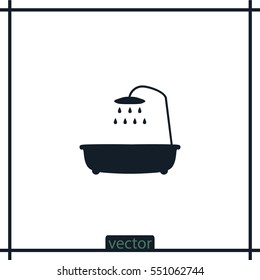 Bathtub icon, vector design