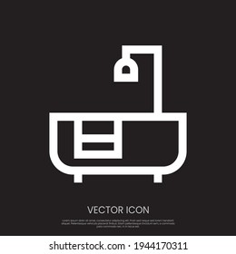 Bathtub icon vector design. Symbol for your website design, logo, app, UI. Eps10 vector illustration.