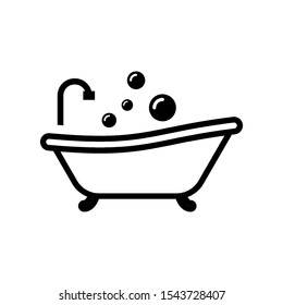 Bathtub icon vector design template