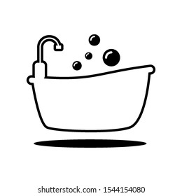 bathtub icon vector design template