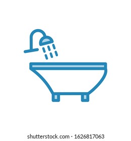 Bathtub icon vector design template ilustrasion