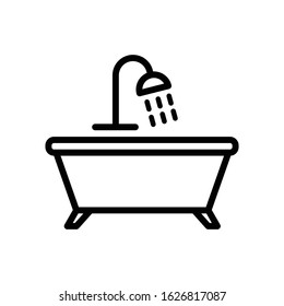 Bathtub icon vector design template ilustrasion