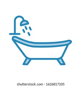 Bathtub icon vector design template ilustrasion