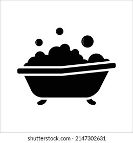 bathtub icon vector design template simple and clean