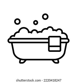 bathtub icon vector design template in white background