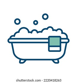 bathtub icon vector design template in white background