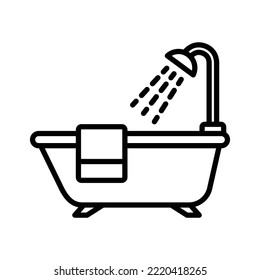 bathtub icon vector design template in white background