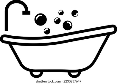 Bathtub icon vector design template on white background..eps
