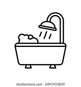Bathtub icon vector design templates simple and modern