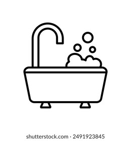 Bathtub icon vector design templates simple and modern