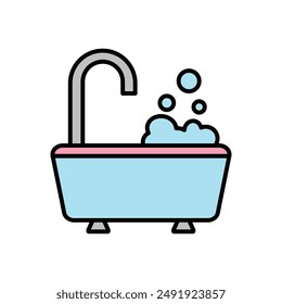 Icono de bañera Plantillas de diseño de Vector simple y moderno