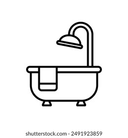 Bathtub icon vector design templates simple and modern