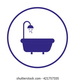 bathtub icon vector eps flat app web