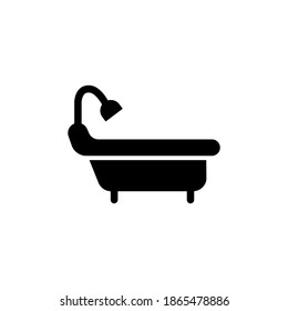 icono de bañera, vector, diseño de estilo glifo