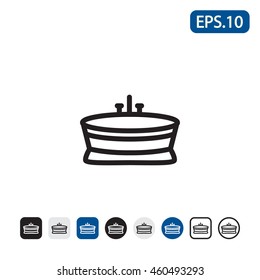 Bathtub icon. Vector illustration.