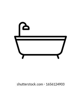 bathtub icon vector, illustration logo template