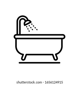 bathtub icon vector, illustration logo template