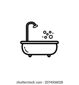 bathtub icon vector illustration logo template for many purpose. Isolated on white background.