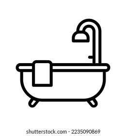 Bathtub icon vector illustration logo template isolated on white background