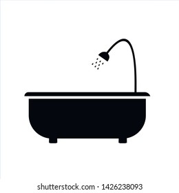 Bathtub Icon. Vector Illustrtion. Eps10