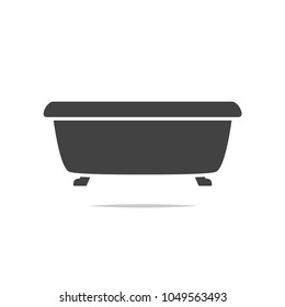 Bathtub icon vector isolated