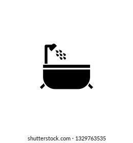 bathtub icon vector. bathtub sign on white background. bathtub icon for web and app