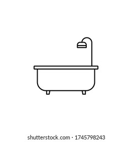 bathtub icon vector sign symbol isolated