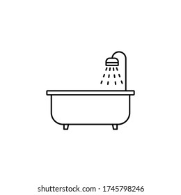 bathtub icon vector sign symbol isolated