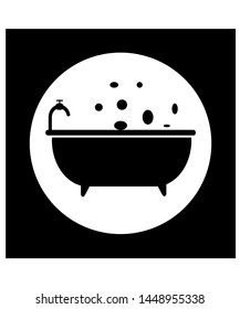 
Bathtub Icon vector symbol icon
