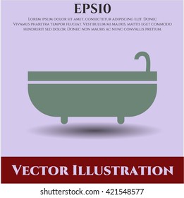 símbolo del vector de la bañera eps de pie de página web de la aplicación