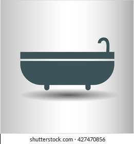bathtub icon vector symbol flat eps jpg app web concept website
