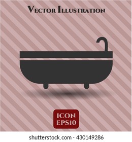 bathtub icon vector symbol flat eps jpg app web concept website