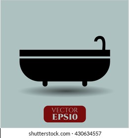 bathtub icon vector symbol flat eps jpg app web concept website