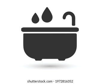 bathtub icon vector symbol template